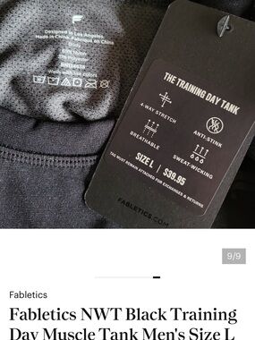 Fabletics Black Men’s Training Day Tank